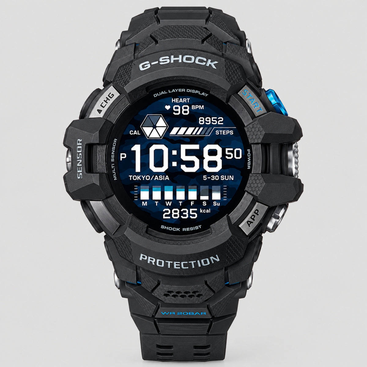 GSW-H2040-1A Tactical GPS Map & Multi-Sensor Rugged Smartwatch