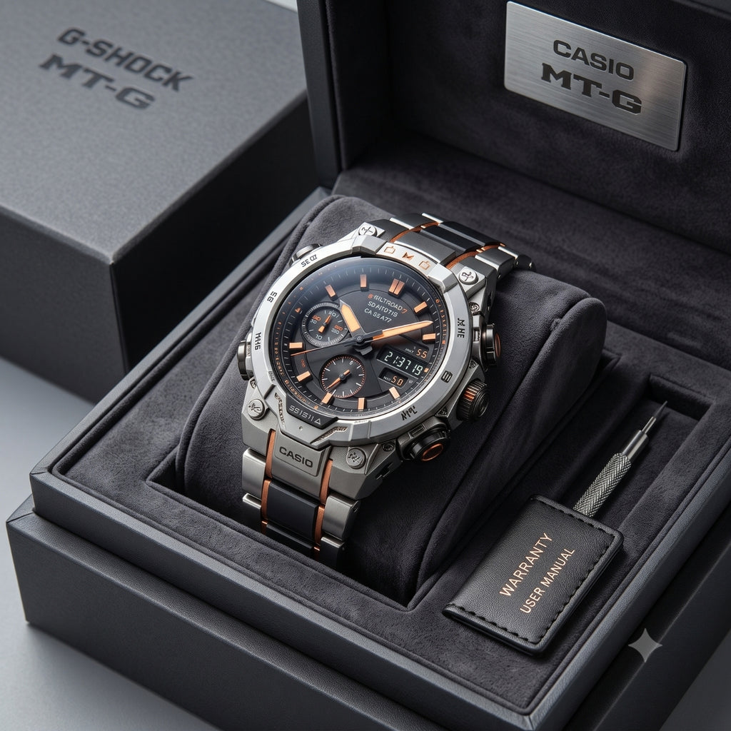 MRG-G2080RG-8A Titanium & Rose Gold Tough Solar Hybrid Watch