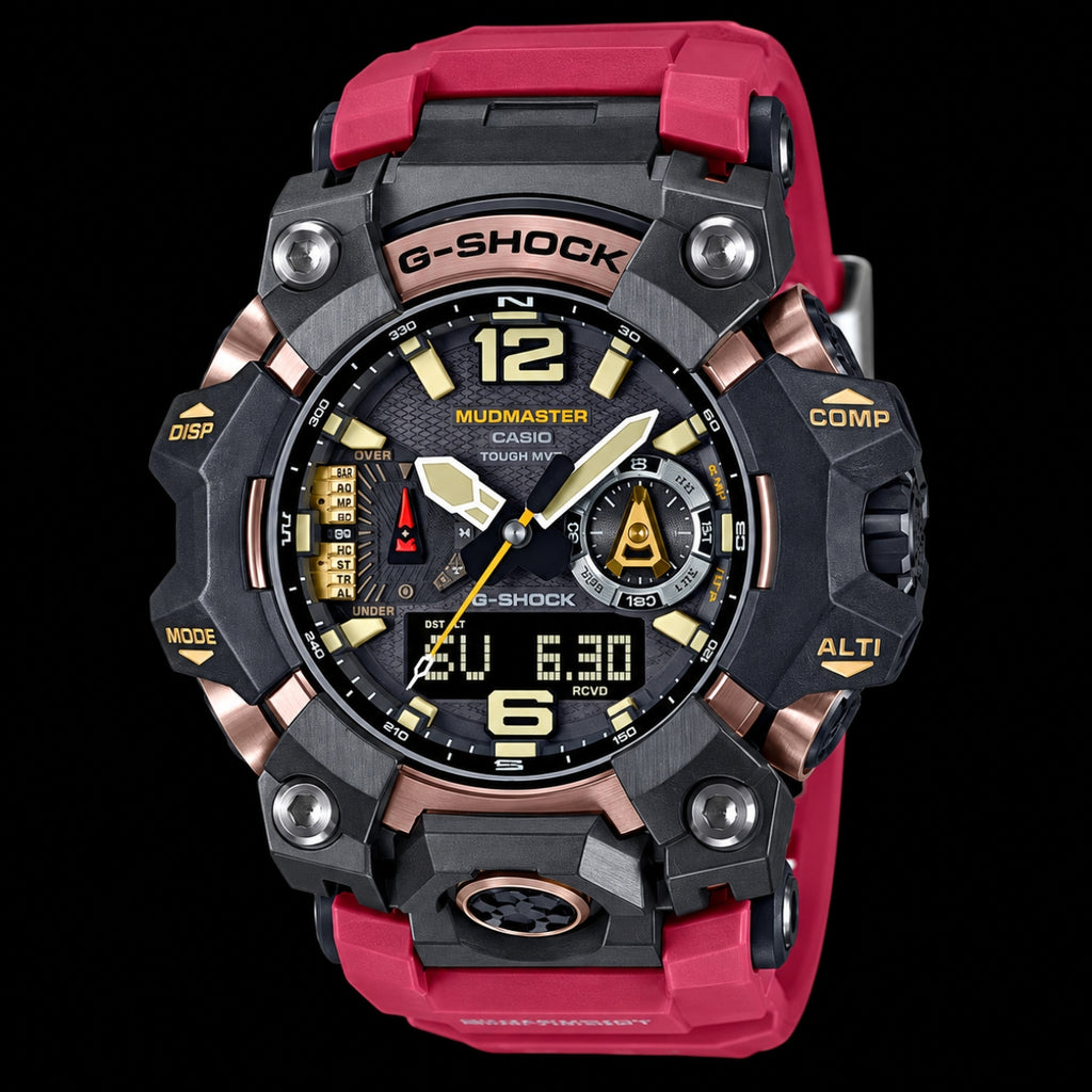 GWG-B2000RG-4A Rose Gold & Crimson Tactical Triple Sensor Watch