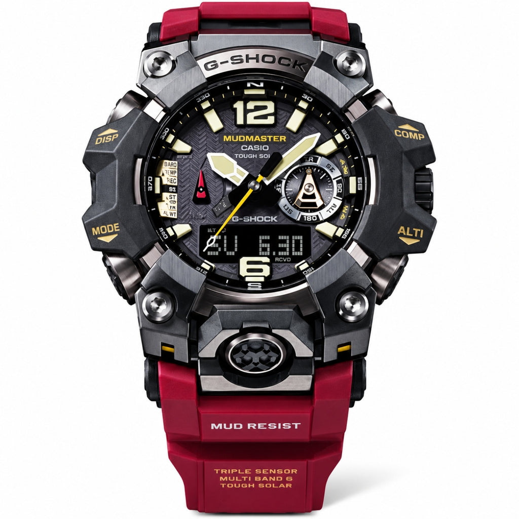 GWG-B2000RG-4A Rose Gold & Crimson Tactical Triple Sensor Watch