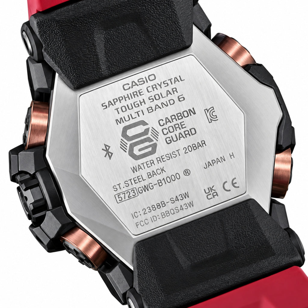 GWG-B2000RG-4A Rose Gold & Crimson Tactical Triple Sensor Watch