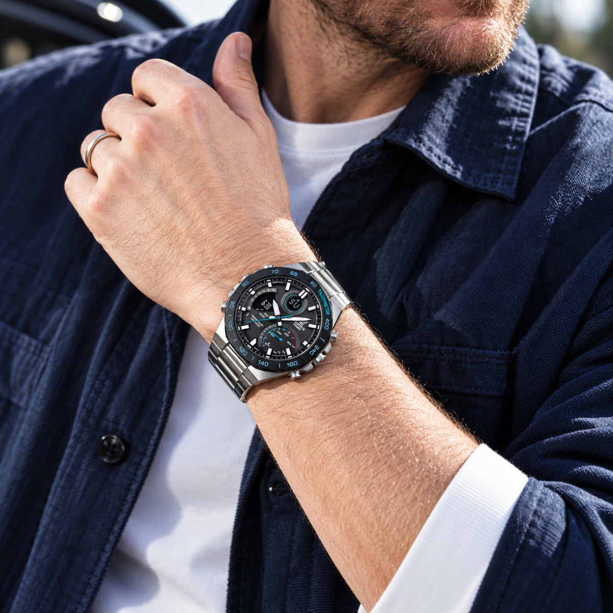 ECB-1140TR-1A Tachymeter Racing Hybrid Watch