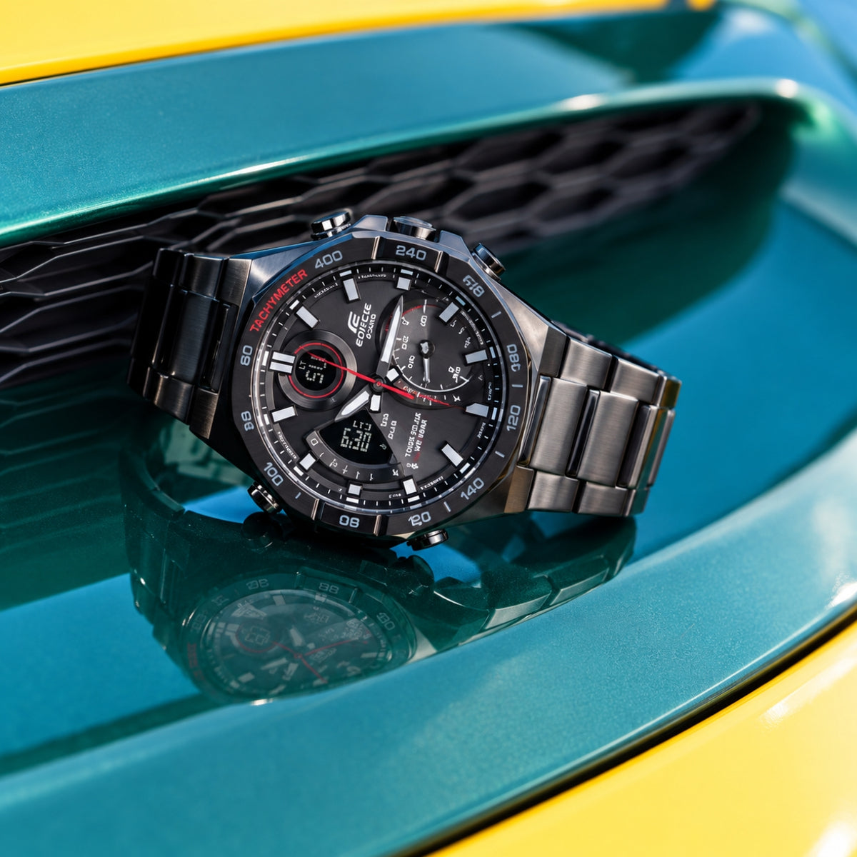 ECB-1140BR-1A Stealth Black Tachymeter Watch