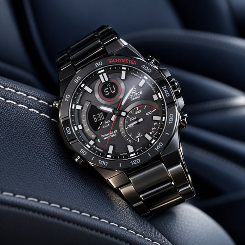 ECB-1140BR-1A Stealth Black Tachymeter Watch